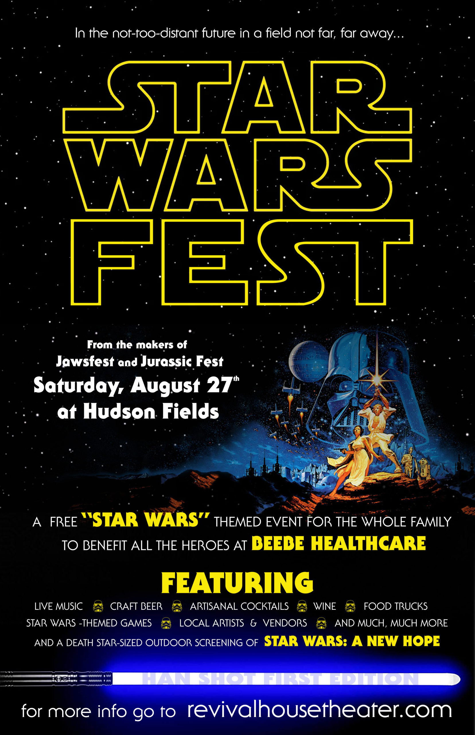 Outdoor Family Movie Night Star Wars Fest » Hudson Fields